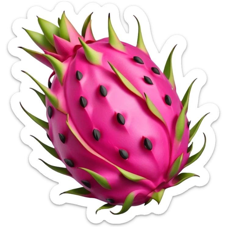 Dragon fruit emoji not spiny outside of dragonfruit no seeds no faves sticker