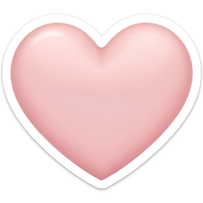 pale pink heart sticker