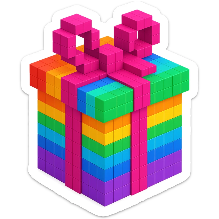 Rainbow gift sticker