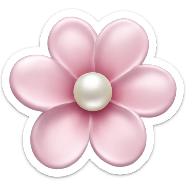 Pearl light pink flower sticker