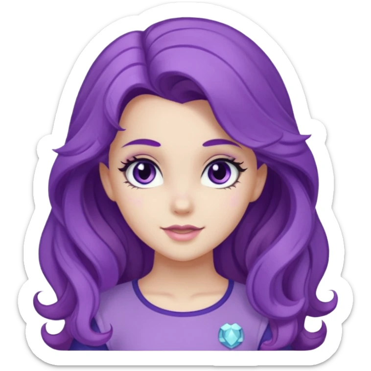 rarity equestria girl and wavy hair sticker