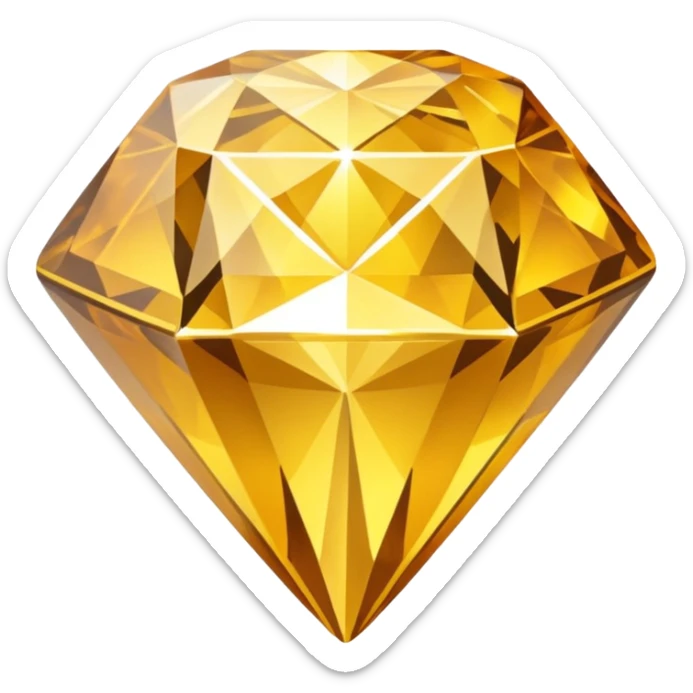 create a golden diamond emoji  the most attractive any one or all of them ill choose it should be fully golden sticker