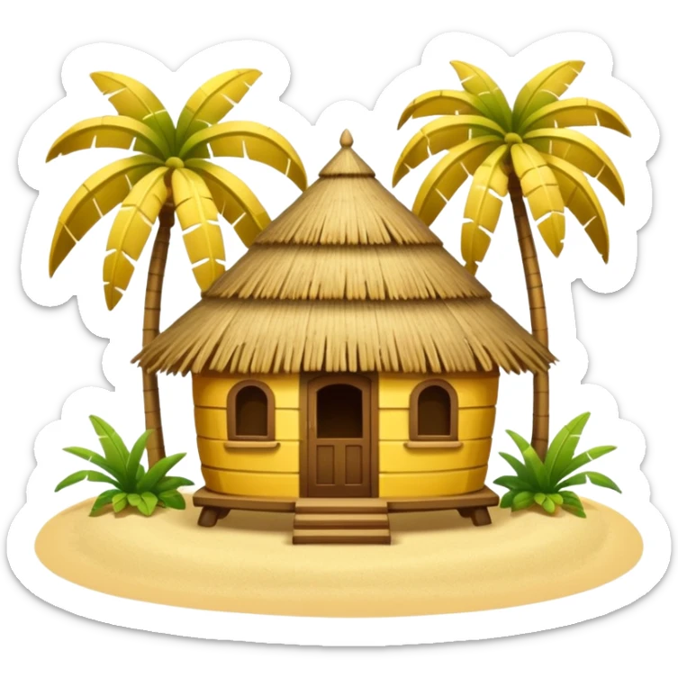 Banana hut sticker
