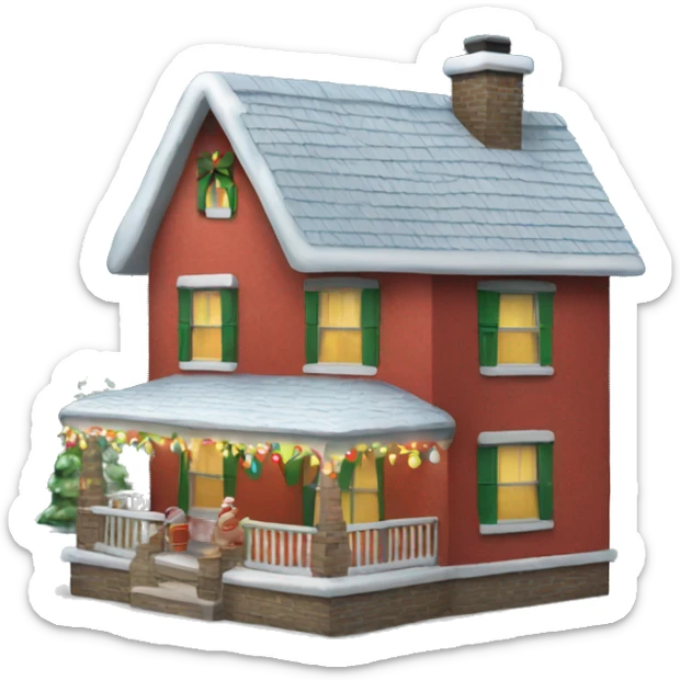 Christmas house sticker