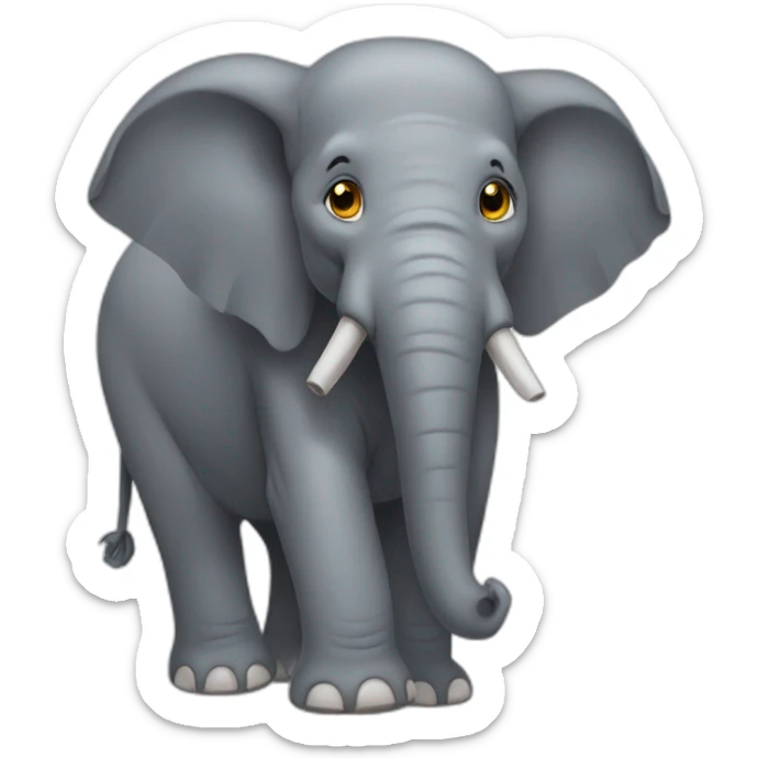 Feral elephant sticker