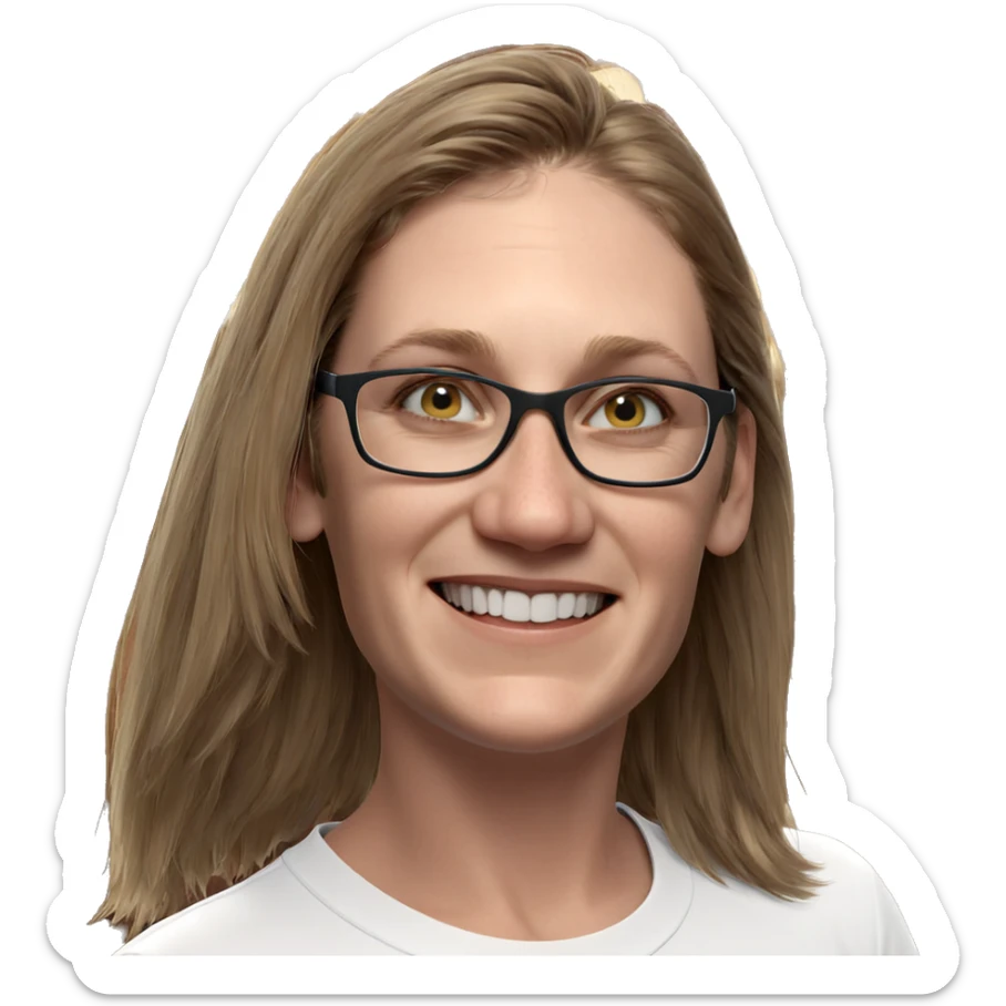 smiling boy in white shirt sticker