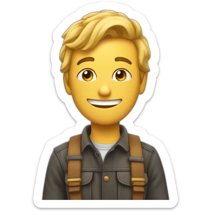 Emojis qui sourit et qui et au bord des larmzs sticker