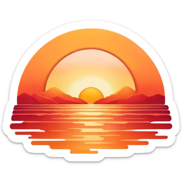 Sunset sticker