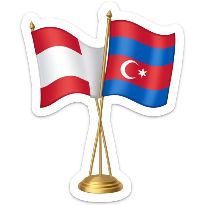 Doğu Türkistan Bayrağı+Türk Bayrağı+Azerbaycan Bayrağı sticker