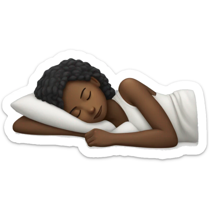 Black girl sleeping sticker