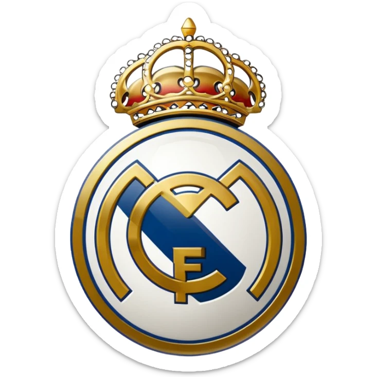 I want an emoji of real madrid logo of football and it should look realistic sticker