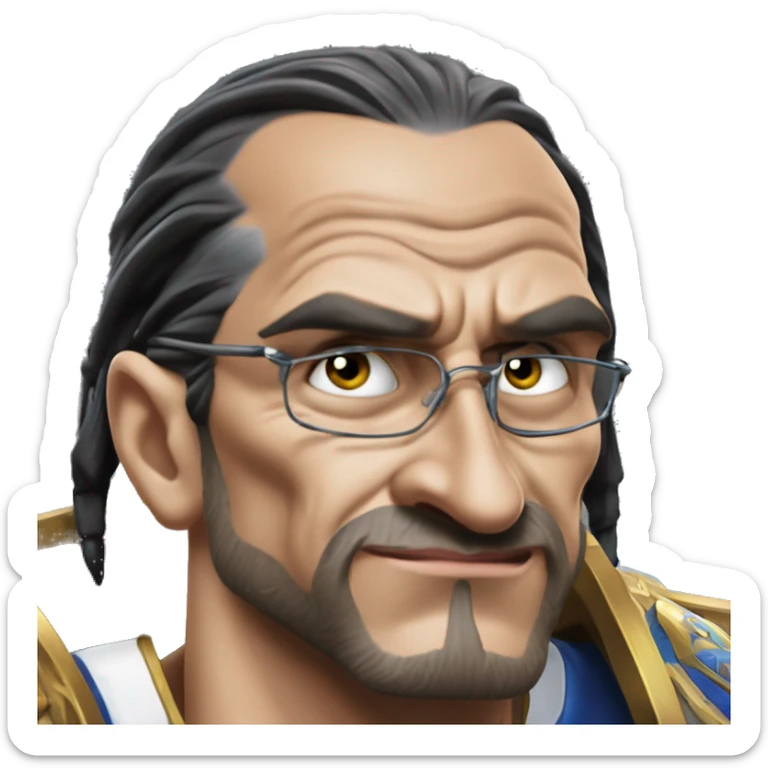 Warcraft goal shooting Zlatan in Uncle Scrooge style, oil paint, mysterious eyes, intricate lips, masterpiece pose, odd perspective, beautiful, desirable, logical sticker