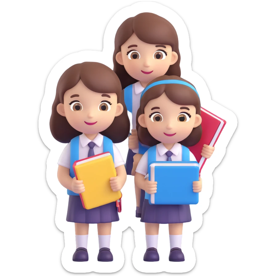 A group of school children finding Squid Game business cards in their school sticker