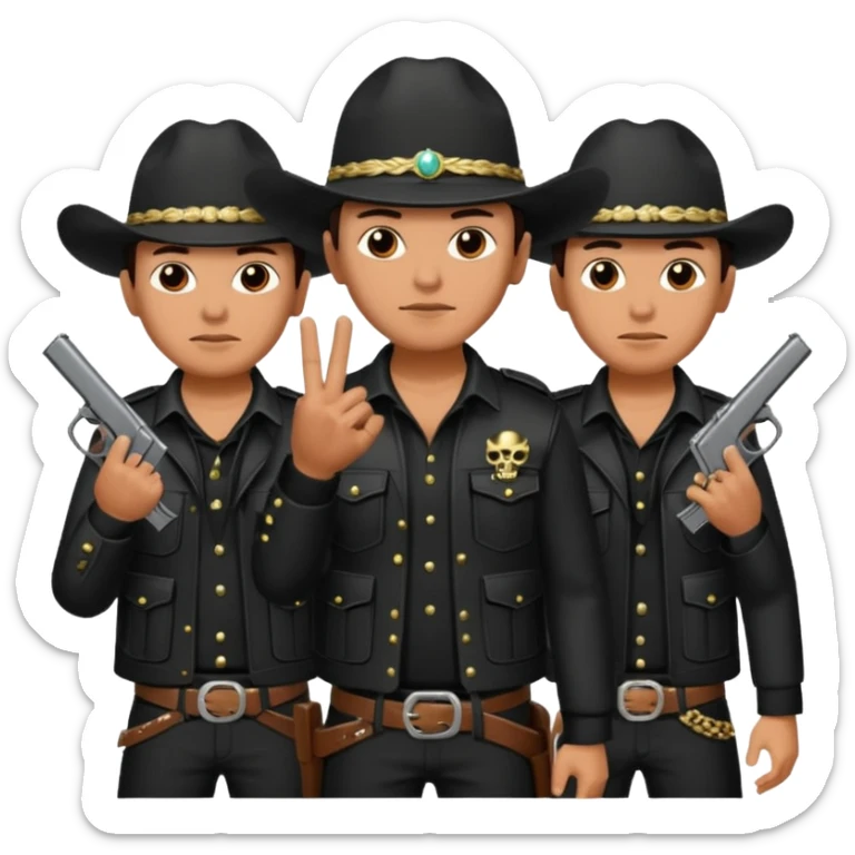 Norteño street gang repping gang signs and guns sticker