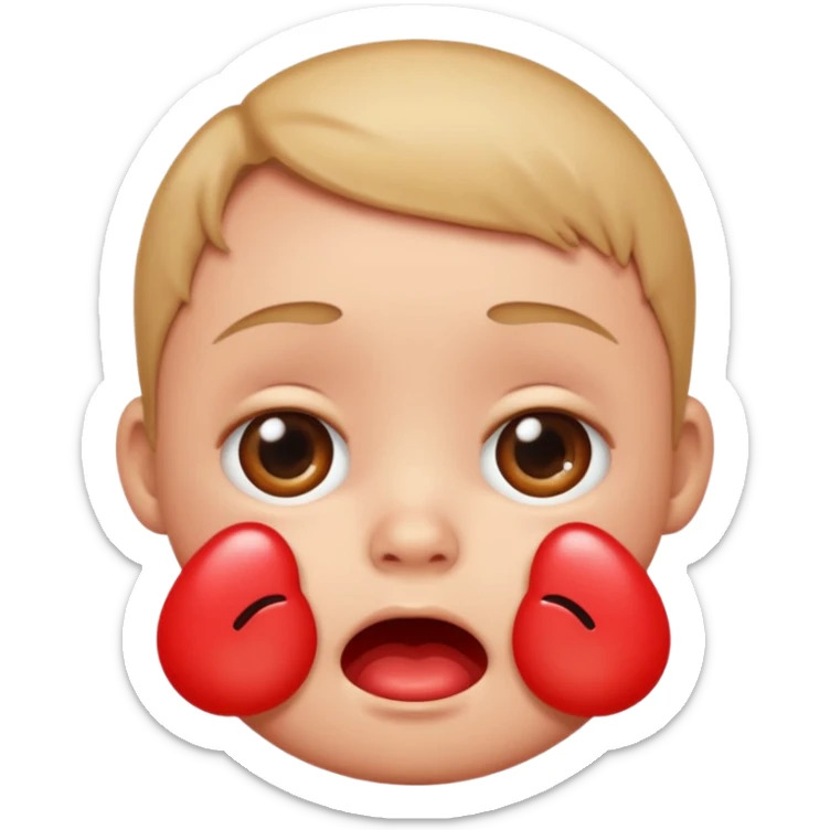 Please make an iPhone version of the baby emoticon that hurts because of the fever sticker