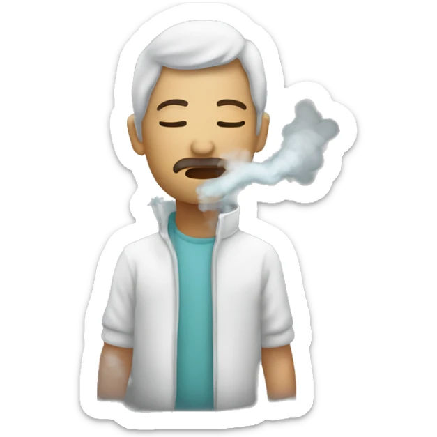 nariz respirando por la fosa nasal izquierda sticker