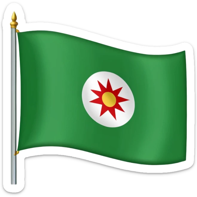 Just do a simple flag I want to put in my bio. Have u seen the panjshir flag do that it’s not in the emojis but make it exactly like the picture don’t add anything else. something on the middle search it up and make it in a shape of flag like the emojis no it’s goes like green on  sticker