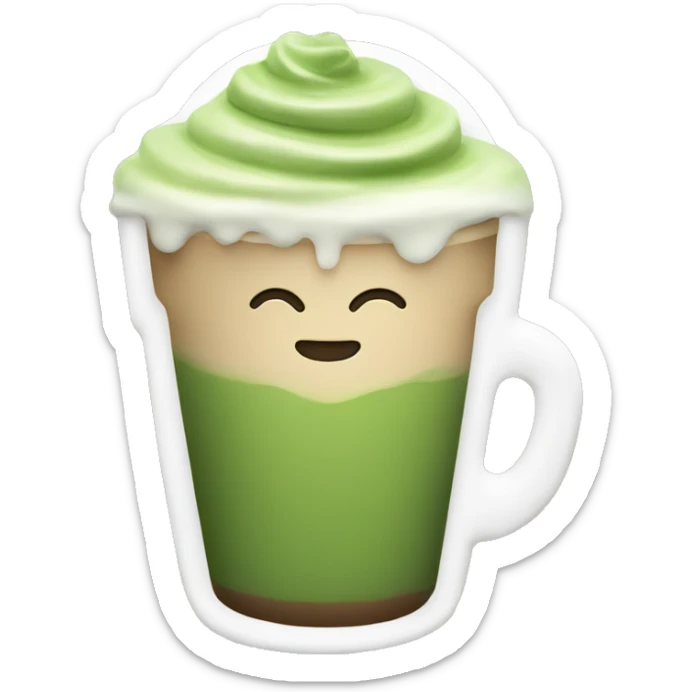Matcha latte  sticker