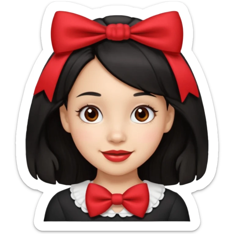 a girl that has black 3c hair textures and lightskin, It has brown eyes, a nose, lips, and it’s smiling. sticker