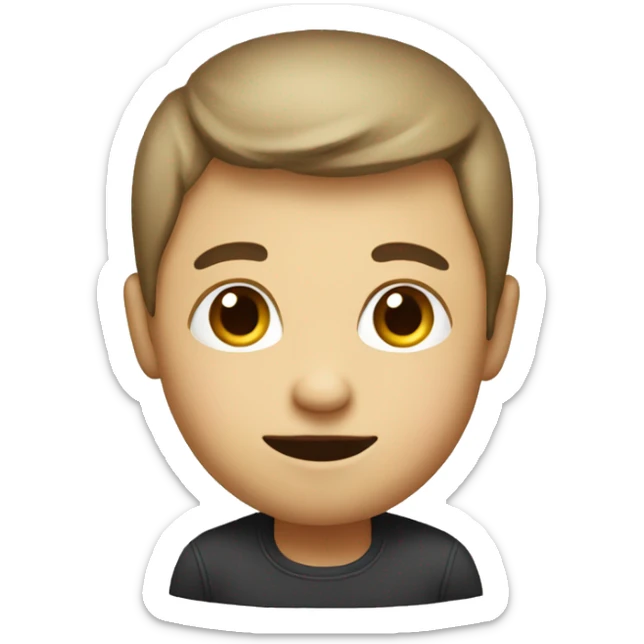 Make me a emoji of a very small person with a big head sticker