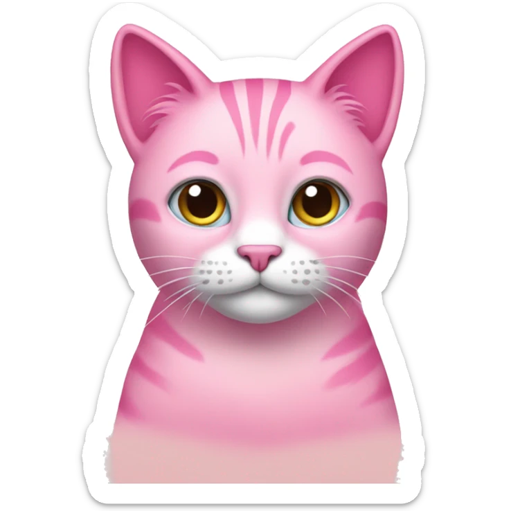Pink cat  sticker