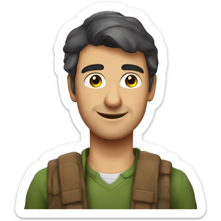 Çilli kumral kısa saçlı kız yanına da sarışın erkek sarılıyorlar  sticker