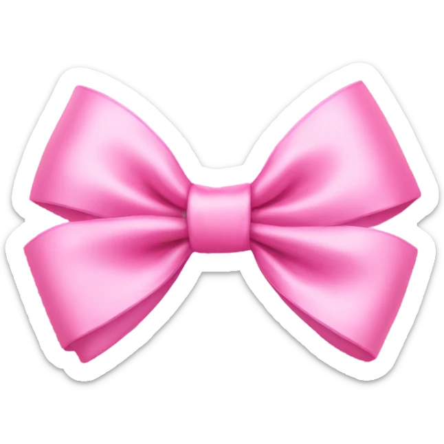 Pink bow sticker