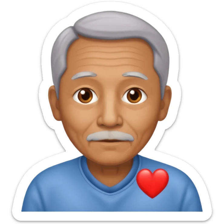 puedes crear una imagen de un abuelo de 63 años con una enfermedad cardiovascular?? sticker