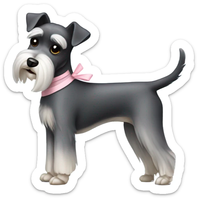 Schnauzer ballerina sticker