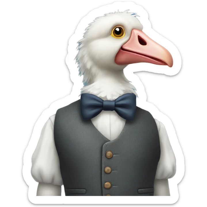Dodo bird in a waistcoat sticker
