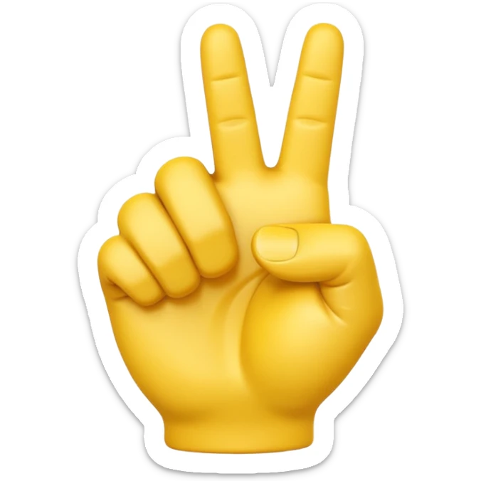 A 3D Apple-style yellow hand emoji, closed fist with thumb pointing backward over the shoulder direction, smooth rounded shape, shiny surface, clean minimal background. sticker