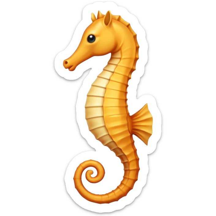 make a minimalist image of a sea horse and make it look like a J make the belly smaller and the tail longer sticker