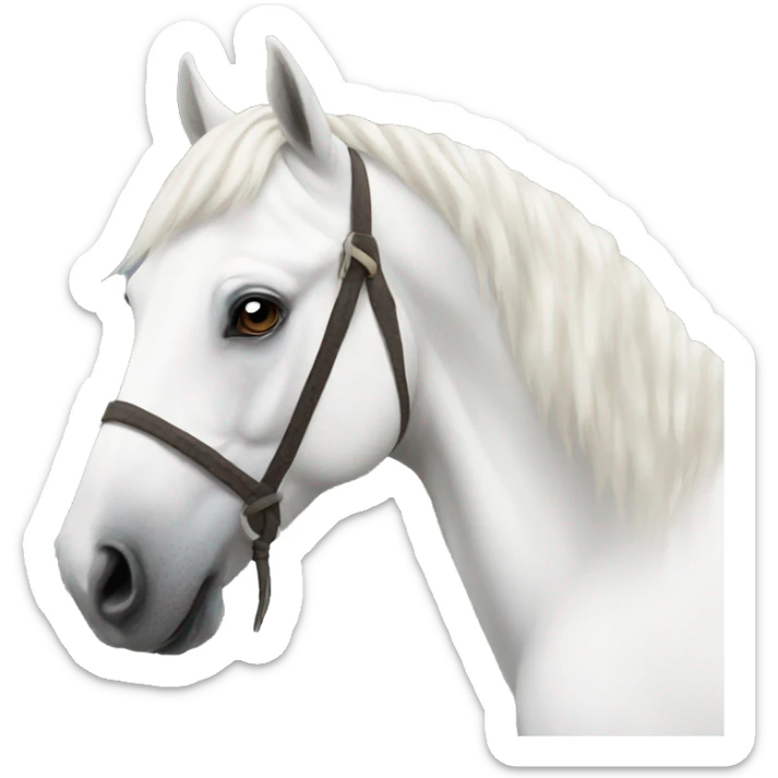 White horse sticker