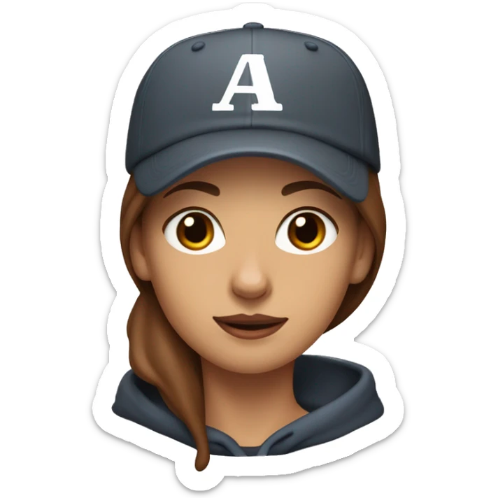 White woman with short brown hair wearing baseball cap and hoodie, walking Dobermans with floppy ears sticker