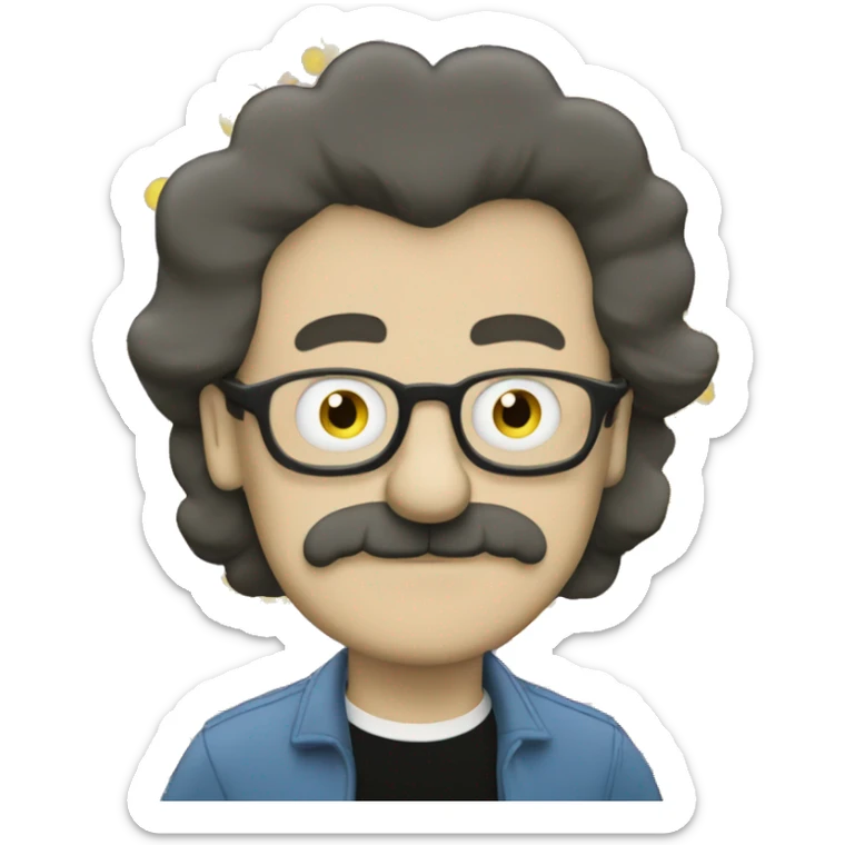 generate image of me in the style of Matt Groening, creator of the Simpsons cartoons sticker