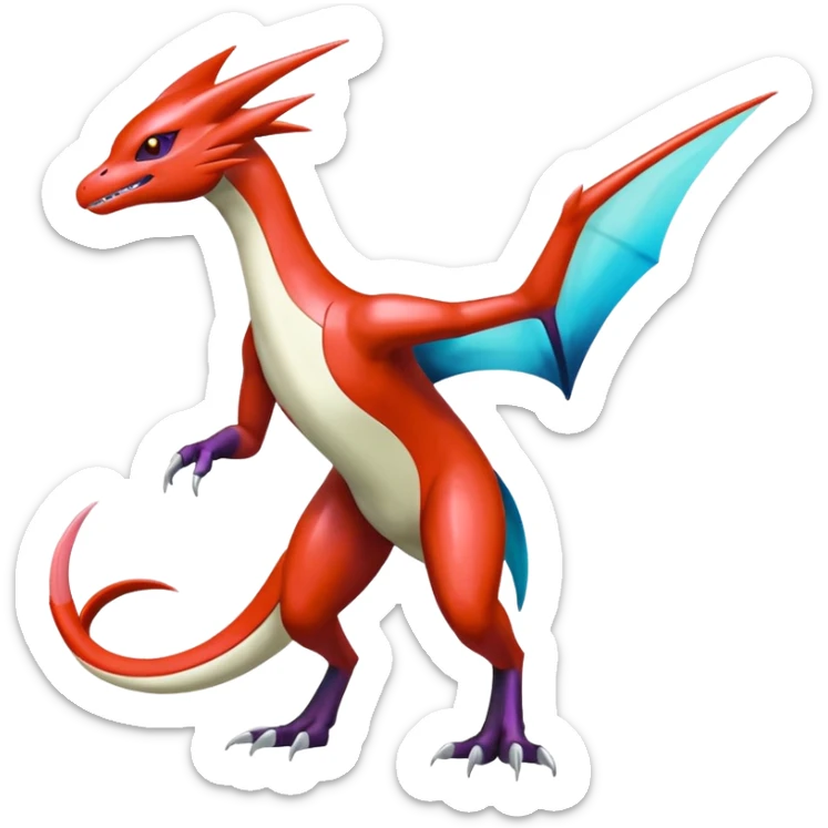 Shiny Glossy Oily Latias-Noivern-Salandit-Fusion (full body) sticker