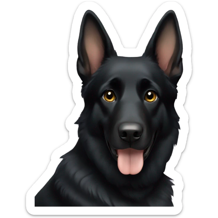 black german shepherd  sticker