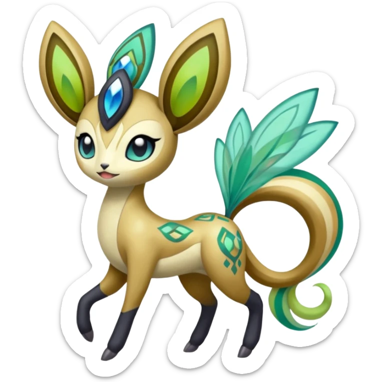 Meloetta-Amaura-Pokémon-Fakémon-fusion-hybrid-creature sticker