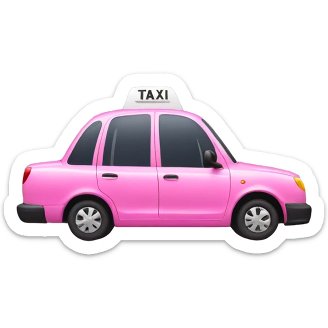 Pink taxi sticker