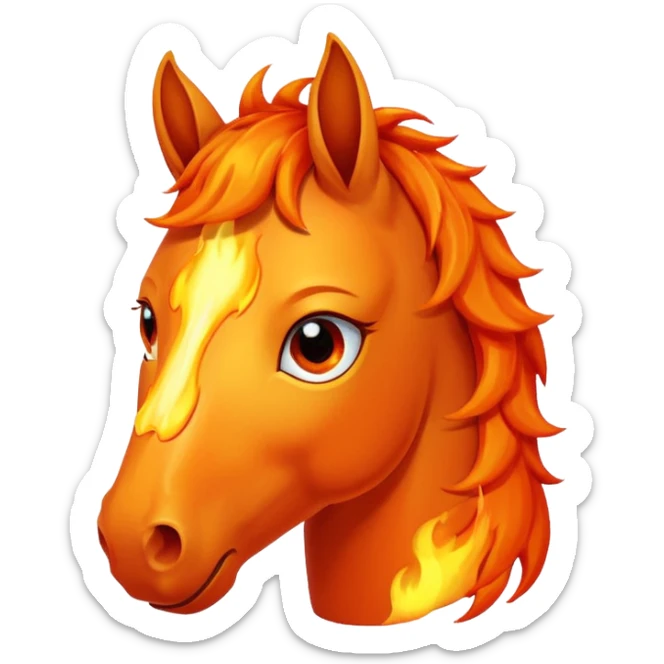 Happy fire horse emoji sad fire horse emoji worried fire horse emoji sticker