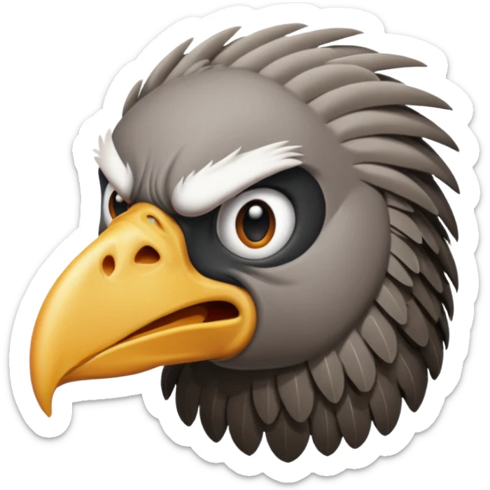 I want an emoji of a vulture with an angry face sticker