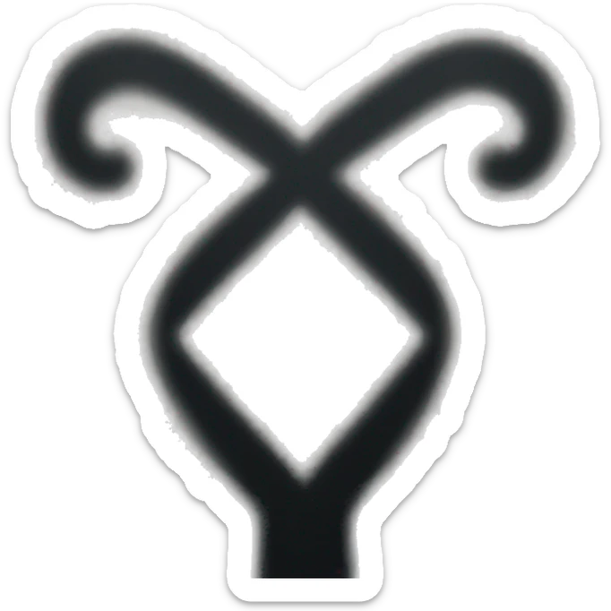 lonely figure blends into background sticker