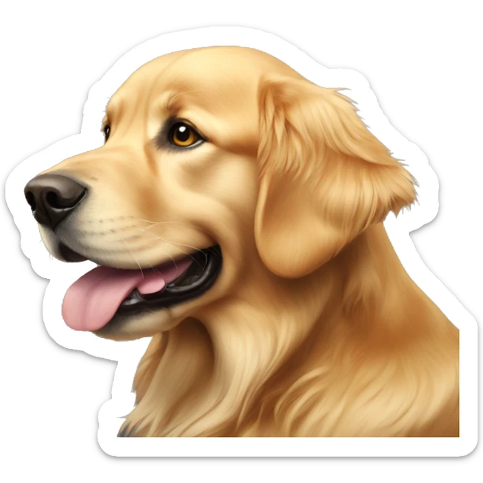 a golden retriever  sticker