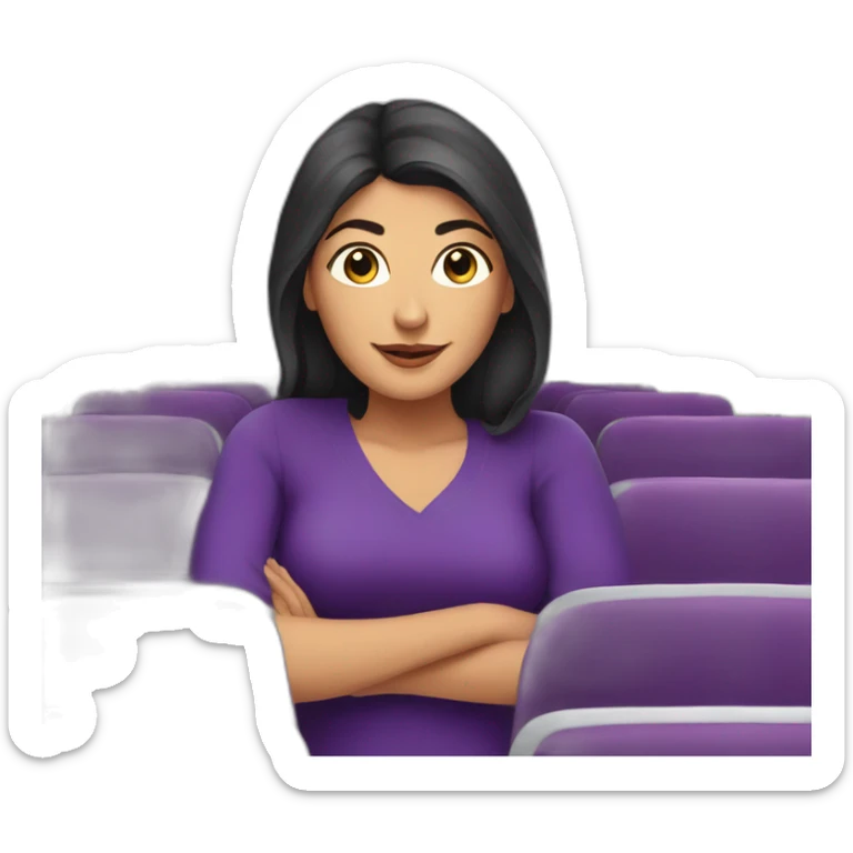 Armenian women in purple clothing in the bus sticker