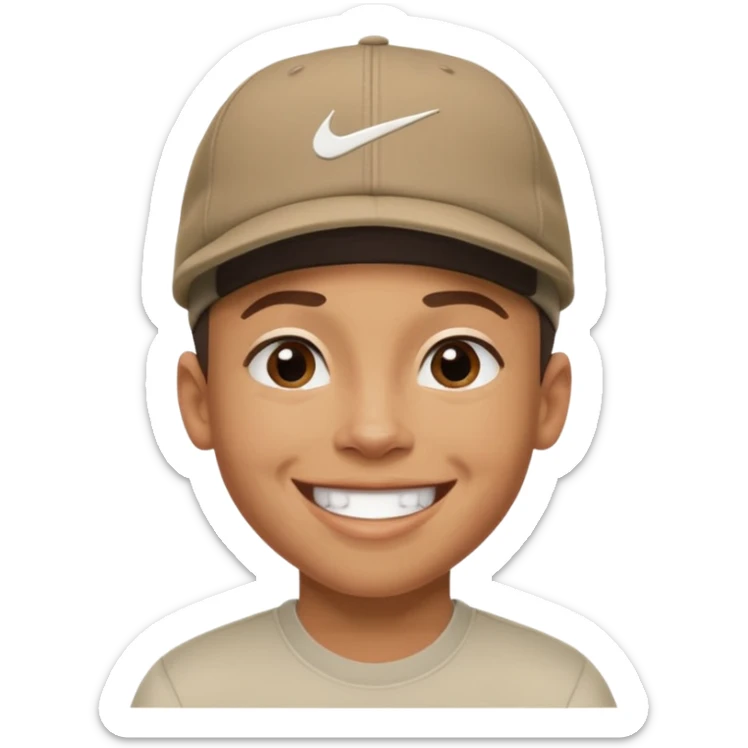 Ragazzo con cappello Nike mulatto che dice di si col police sticker