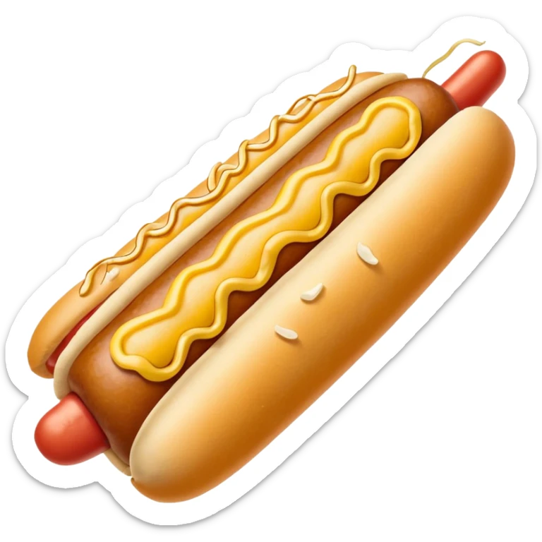 Merge an image of a popcorn kernwl with the graphical representaiton of the hotdog emoji. It can be bad and cringe sticker
