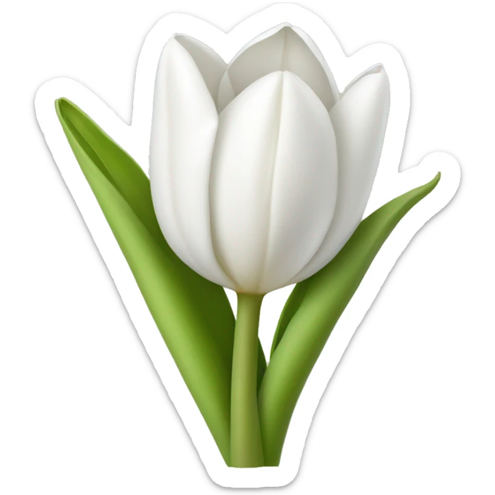 white tulip bouquet  sticker