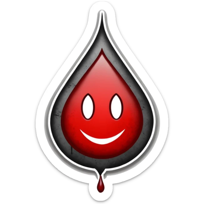 Minimalist emoji-style sticker of a gothic paper with “your soul” in blackletter, desaturated blood drop as signature, grayscale ink and parchment texture



 sticker