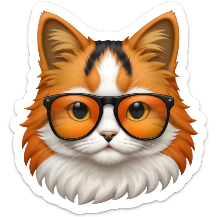 Cat wearing sunglasses and he has a sign on top of him saying "niall and arhaan are stupid" sticker