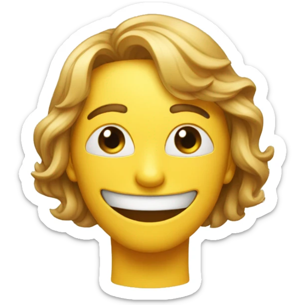 Emojis qui fait semblant de sourire alors qu’il pleur avec un masque  sticker